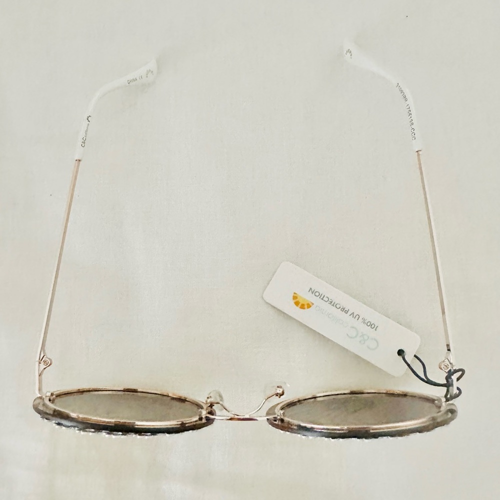 C&C California Brown Sunglasses with White Daisy Pattern Accents - Picture 5 of 7